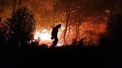 La UME lucha contra el fuego en Asturias y Galicia