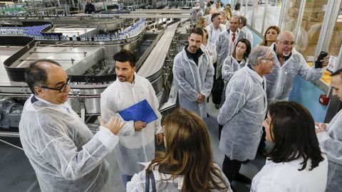 Los participantes en la cita pudieron visitar la planta embotelladora de Agua de Sousas