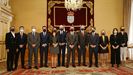 Foto de familia del nuevo gabinete autonómico completo tras la toma de posesión de Corgos