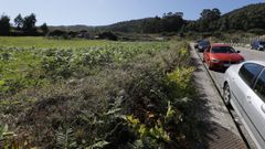 Parcela situada junto al hospital y que el Concello quiere expropiar con idea de poder levantar una unidad residencial para personas con discapacidad