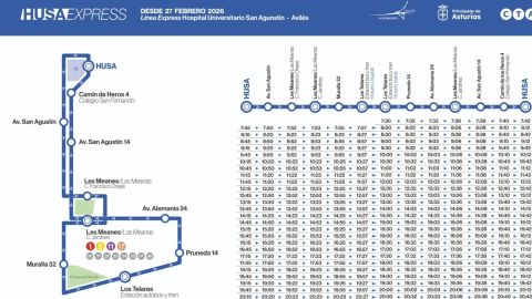 Una nueva ruta circular de autob�s conectar� el centro de Avil�s con el Hospital San Agust�n
