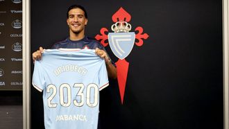 Couhaib Driouech, en su presentaci�n como jugador del Celta.