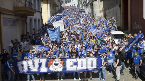 Aficin del Oviedo en Lugo en 2017