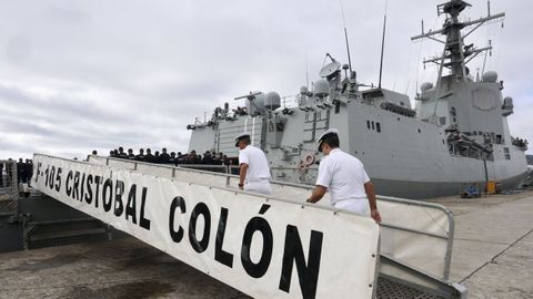 La fragata Cristbal Coln zarp de Ferrol el pasado 23 de agosto. 