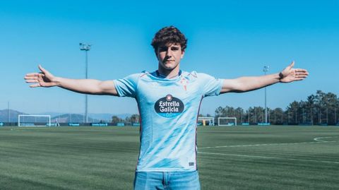 El atacante del Celta Juvenil A Jorge P�rez-Lafuente.