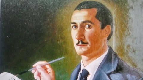 Autorretrato de Pacios, artista de Lugo del que se celebran 100 años de su nacimiento