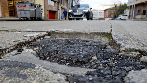 Bache en la calle coru�esa de San Roque