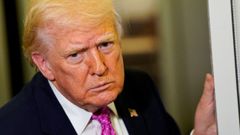 Donald Trump, en una imagen tomada a bordo del Air Force One