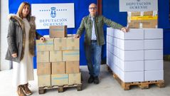 Marisol D�az Mouteira, delegada de la Xunta, y Jos� Manuel Baltar, presidente de la Diputaci�n ourensana