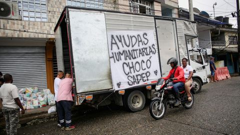 Una camioneta con ayuda para el Choc�