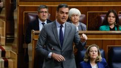 Pedro Snchez, durante la sesin de control al Gobierno en el Congreso