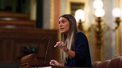 La portavoz de Junts en el Congreso, M�riam Nogueras, durante su intervenci�n en el pleno de este martes.