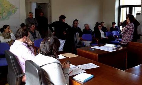 Momento en el que el pleno estaba suspendido y el gobierno local hab�a abandonado la sesi�n.