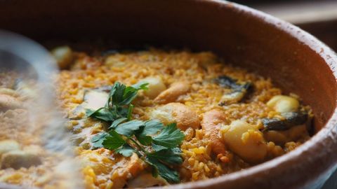 Arroz de vieiras y cocochas