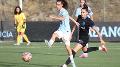 La jugadora de As Celtas Noela S�nchez, durante el partido frente al Deportivo B.