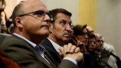 Feijoo y el presidente provincial del PP, Manuel Baltar, en primer t�rmino