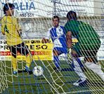 Imagen del derbi local entre el Sanxenxo y el Portonovo.