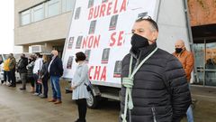 Imagen de la concentraci�n celebrada el pasado domingo en Burela convocada por la hosteler�a para rechazar el cierre perimetral y del sector