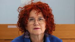 Montse Prado, ayer en la rueda de prensa en Vilagarc�a