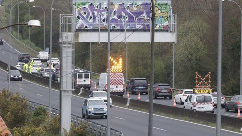 Accidente en la AP-9 a primera hora de este martes