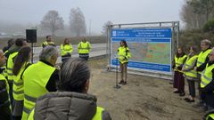 La conselleira Allegue presentó las obras de ampliación de la OU-540 en Bande.