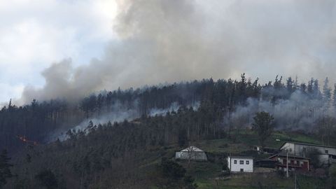 Incendios en Asturias, el fuego acecha varias poblaciones