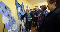 La exhibici�n de bolillos se complet� con una exposici�n de trabajos