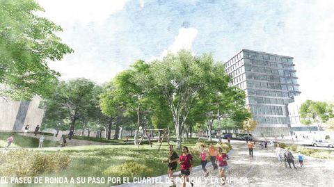 Planos para el viejo HUCA.Simulaci�n del Paseo de Ronda