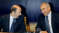 Rubalcaba, en un acto con Alfonso Guerra