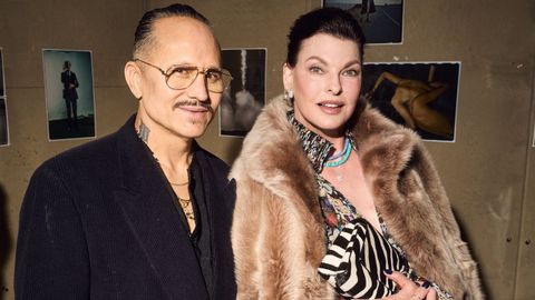 Willy Chavarria y Linda Evangelista