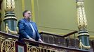 Oriol Junqueras, presidente de ERC, el martes en la tribuna de invitados en el Congreso