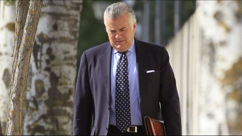 Brcenas, a su llegada a la Audiencia Nacional