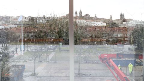 El polideportivo ha ganado estas vistas sobre la ciudad al abrir su acceso principal sobre una pared que antes era ciega