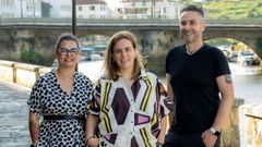 Concelleiros do grupo municipal  do BNG en Betanzos, Vanessa Rey Carro, Amelia S�nchez P�rez e Salvador Gonz�lez Fern�ndez.