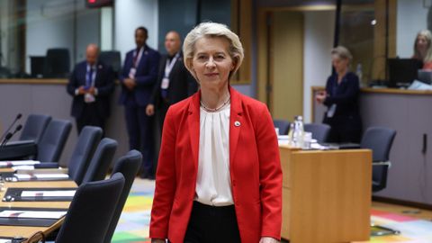 Ursula Von der Leyen en el Consejo Europeo.