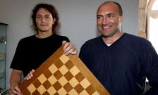 Santiago P�rez Haz co seu fillo, Santi P�rez Mart�nez, que tam�n tivo un labor destacado.