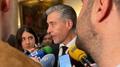 El presidente del Oviedo, Mart�n Pel�ez, en el Hotel de La Reconquista
