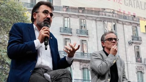 El exsecretario de Hacienda, Lluís Salvadó, y el ex secretario general de Vicepresidencia y Economía de la Generalitat Josep María Jové, en una imagen de archivo de un acto de ERC
