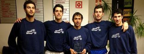 De izquierda a derecha, Cornes, Varela, Souto, Gol�n y G�mez.