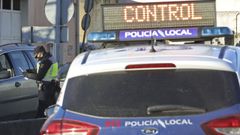 Un control de la Polic�a Local de Santiago