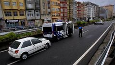 Accidente en el viaducto de la avenida del Ej�rcito