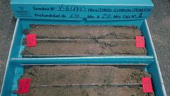 Sondeos de arena para la playa de San Lorenzo.Sondeos de arena para la playa de San Lorenzo