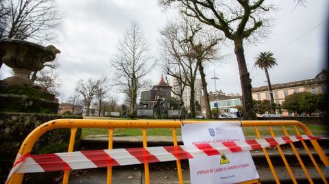 Cierre de la Alameda en Pontevedra