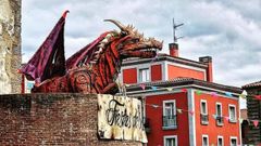 Fiestas de Cimavilla.La dragona Ramona, mascota de las fiestas en los ltimos aos