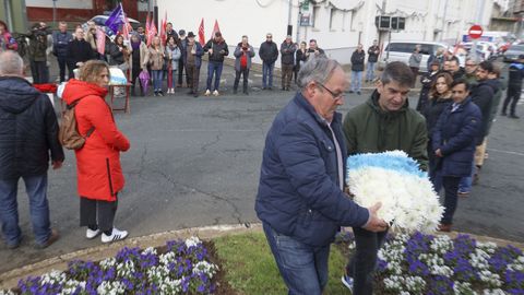 Jos Hurtado, de Comisiones, con Jorge Surez, portavoz de Ferrol en Comn