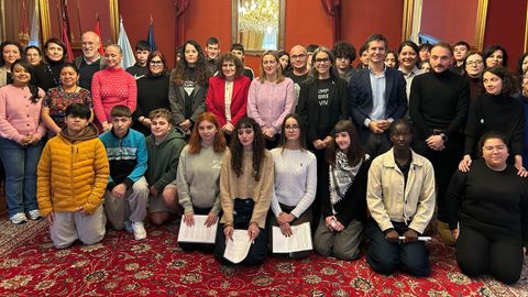 Acto institucional en sal�n noble del Pazo de Raxoi, en Santiago