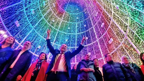 Encendido de la iluminacin navidea en Vigo.