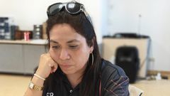 Lidia Karen en una partida defendiendo los colores del Benchoshey