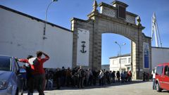 Concentraci�n de trabajadores auxiliares de Navantia, en foto de archivo