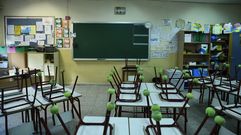 Aula vac�a en un colegio de primaria